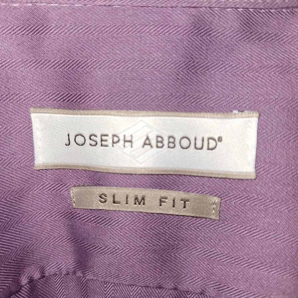 A Joseph Abboud long sleeve button-down shirt in a men's size 34/35.